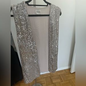 Long Gold Sequin Vest from boutique in Florence, Italy (never worn!)